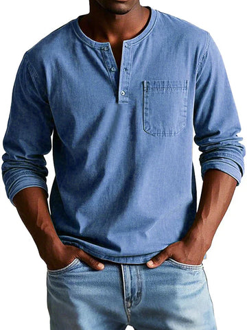 Vintage Long Sleeve Shirt for Men