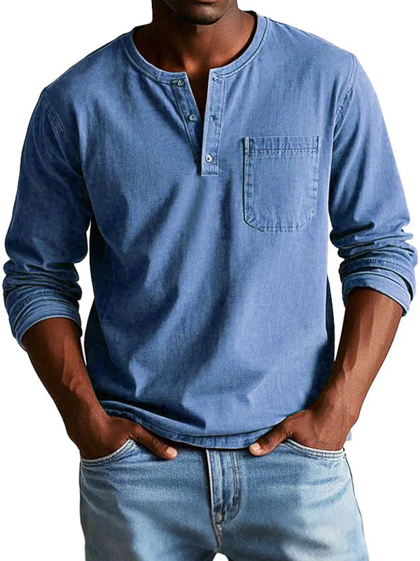Vintage Long Sleeve Shirt for Men