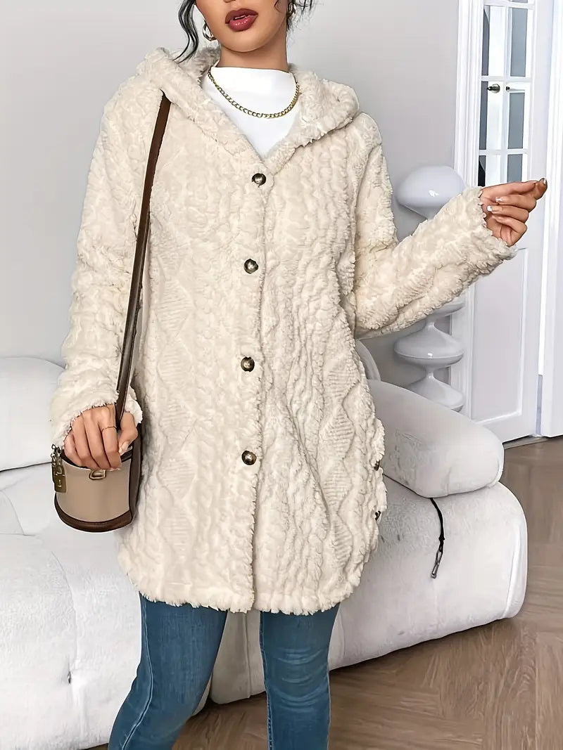 Nina| Plush Hooded Cardigan