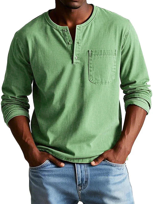 Vintage Long Sleeve Shirt for Men