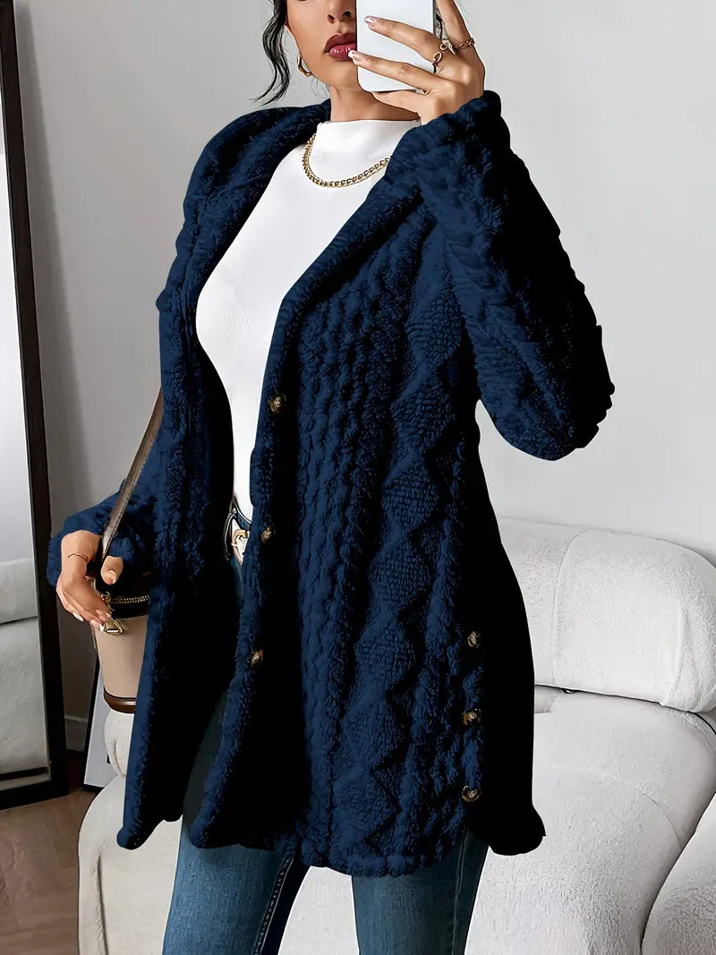 Nina| Plush Hooded Cardigan