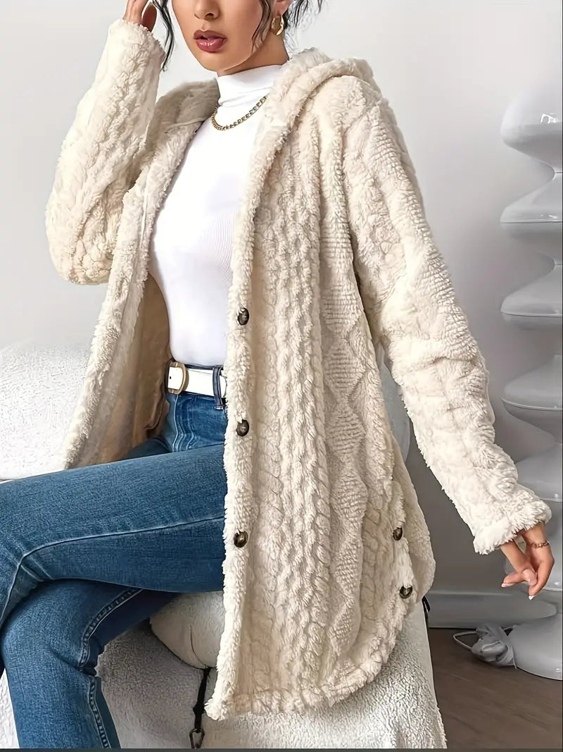 Nina| Plush Hooded Cardigan