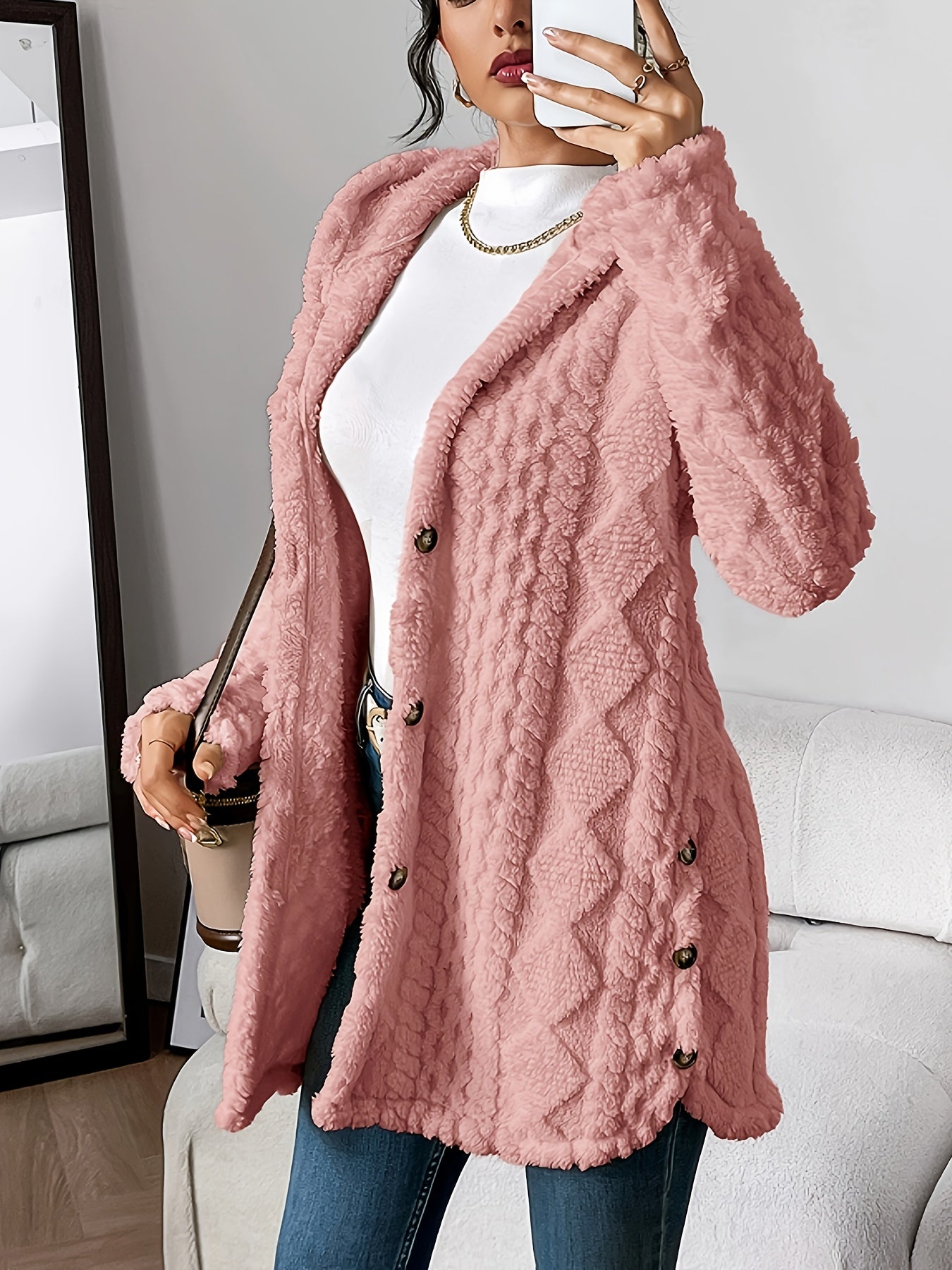 Nina| Plush Hooded Cardigan