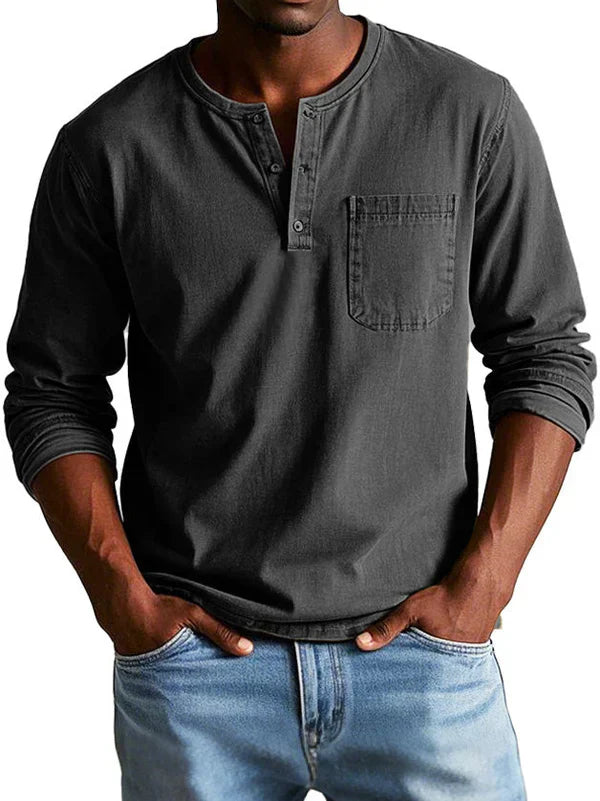 Vintage Long Sleeve Shirt for Men