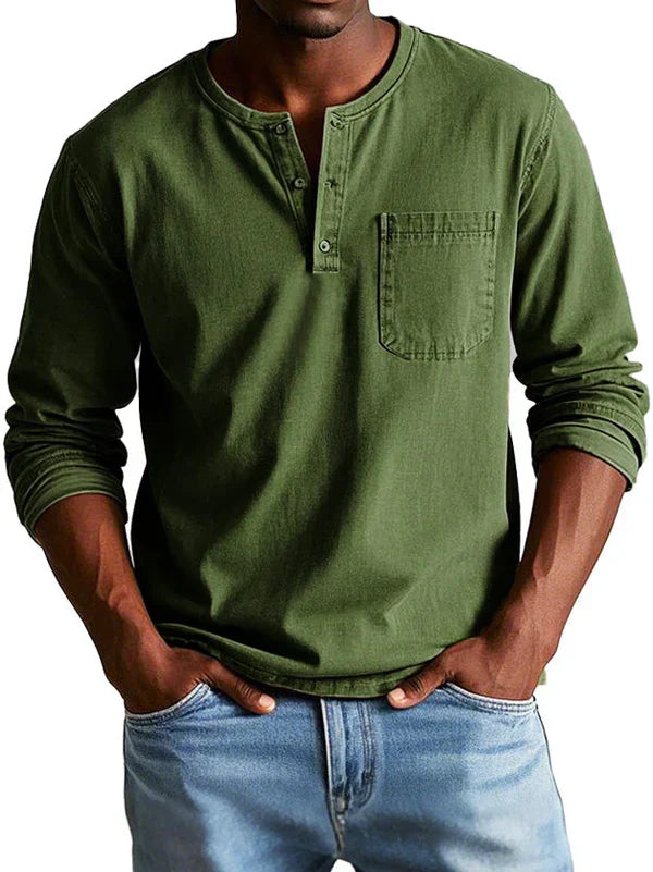 Vintage Long Sleeve Shirt for Men