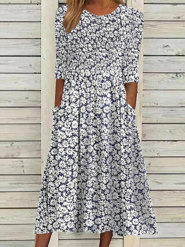 JANE | FLORAL MIDI DRESS
