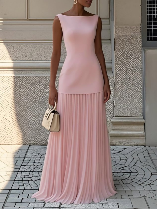 Amira | Pleated Maxi Dress