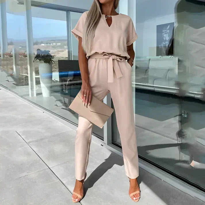 Sabrina | Elegant Short Sleeve Jumpsuit