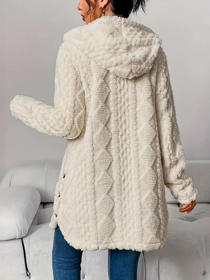 Nina| Plush Hooded Cardigan