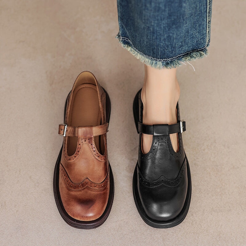 C&G™ | Elegant Leather Mary Janes